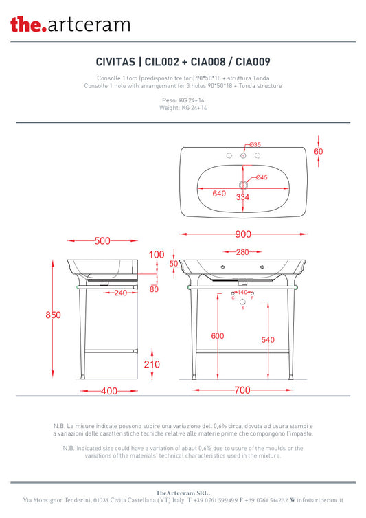 Structure carrée pour console Civitas