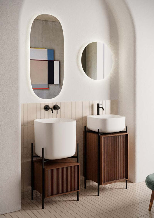 Lavabo da appoggio o sospeso Moon