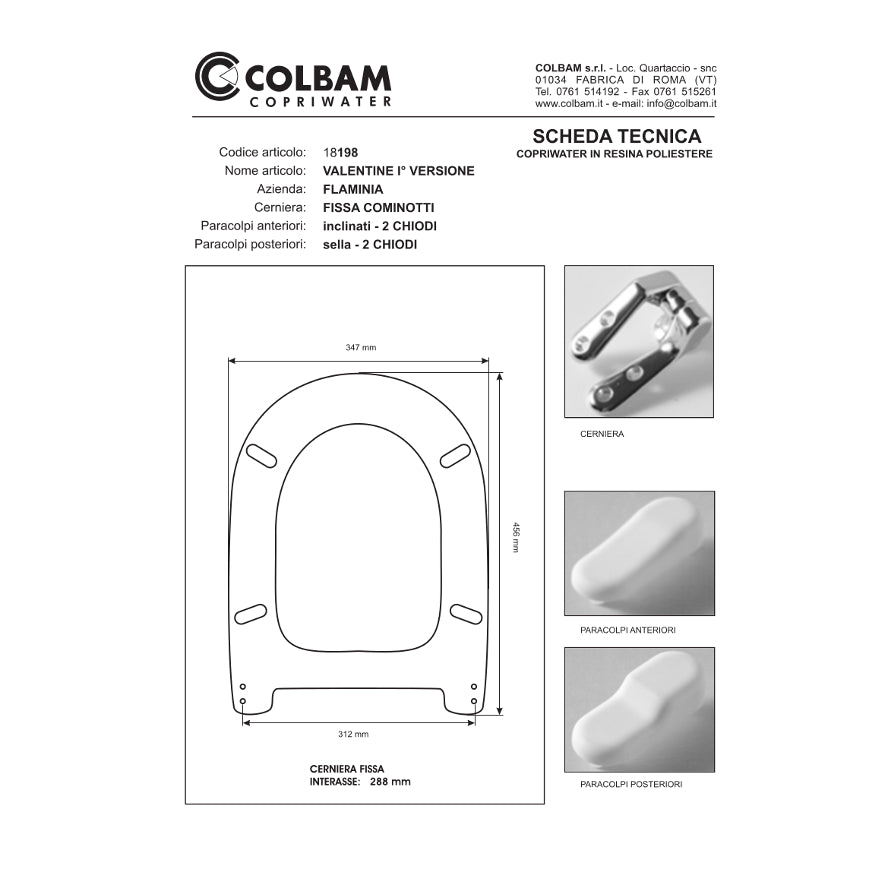 Abattant de toilette compatible Valentine Version 1