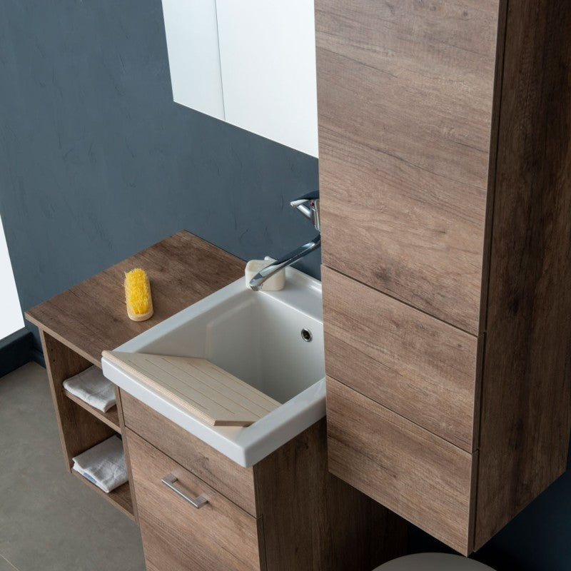 Ensemble buanderie Unika 110 cm avec lavabo modèle ONDA 45 x 50