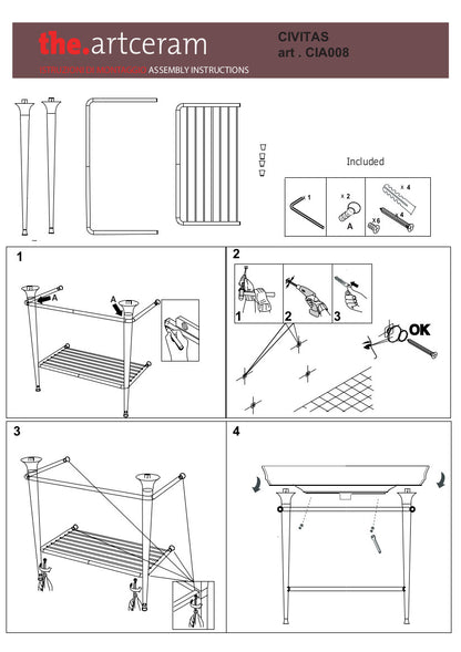 Structure carrée pour console Civitas