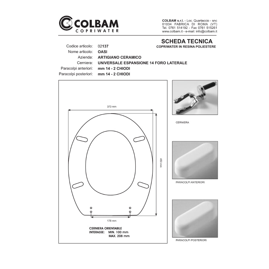 Copriwater Compatibile Oasi