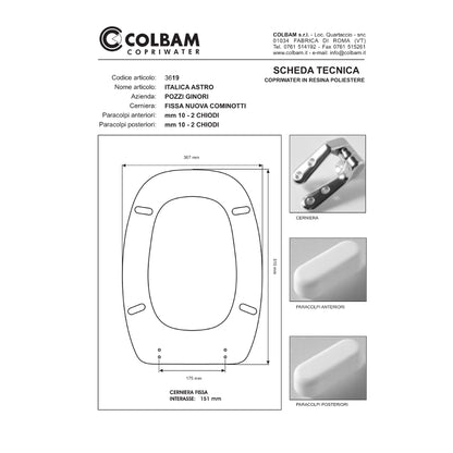 Siège de toilette compatible Italica Astro