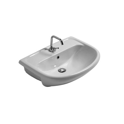 Lavabo semi-encastré 64 x 44,5 cm Athènes