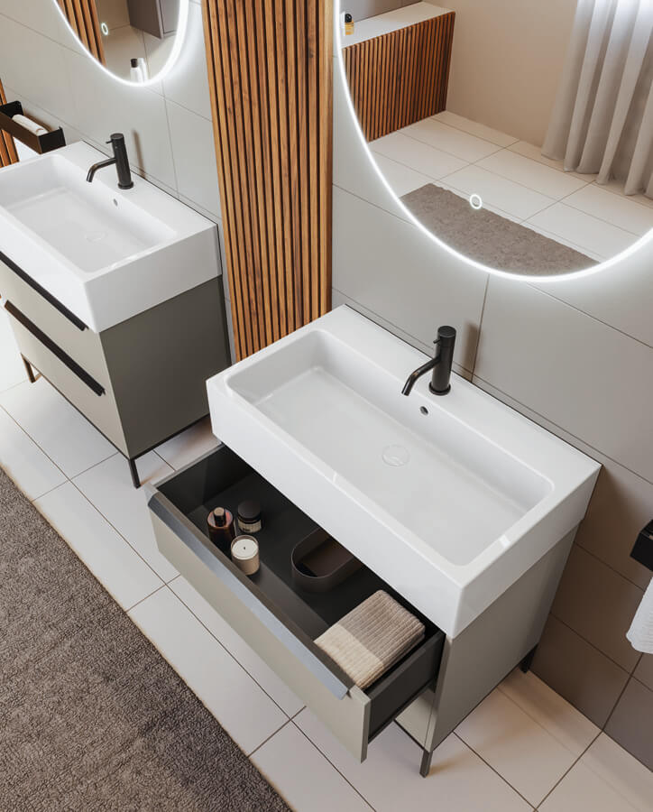 Composizione bagno Camaleo 1 Colore Visone