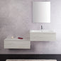 Composition de salle de bains suspendue Unika 160cm en orme blanc