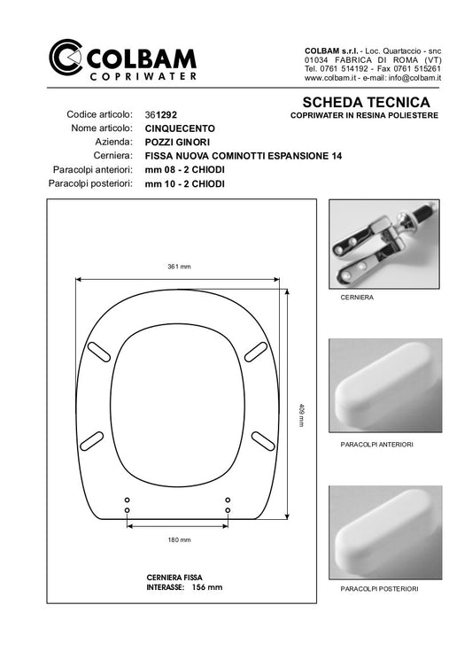 Copriwater Compatibile Cinquecento