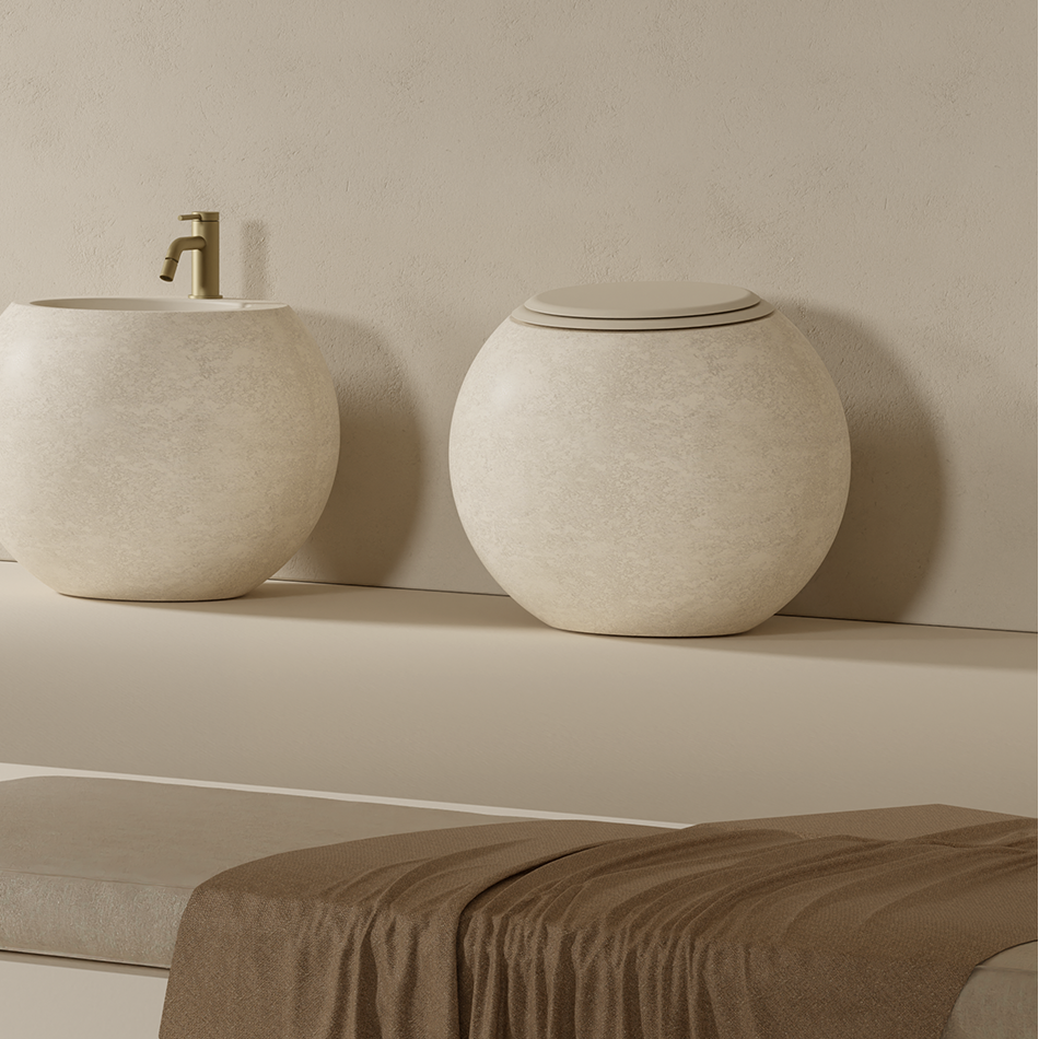 sanitari Tuscany sabbia Sfera Disegno Ceramica