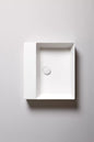 Lavabo appoggio/sospeso senza foro cm 50x45 Elegance Squared
