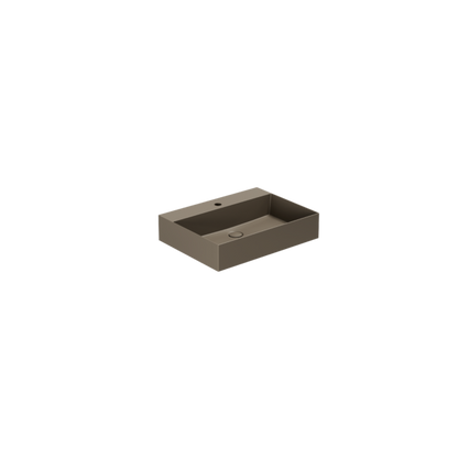 Lavabo appoggio/sospeso monoforo cm 50x45 Elegance Squared