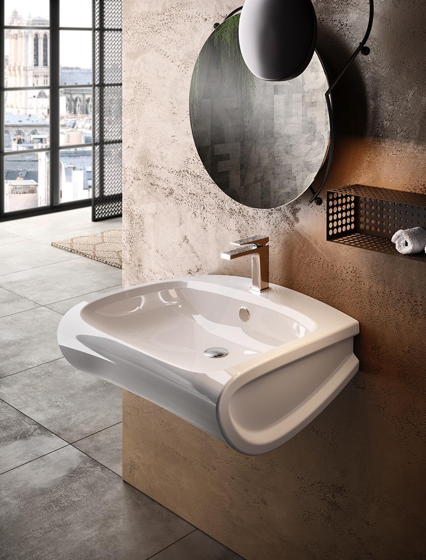 Lavabo suspendu Hi-Line 65 x 55 cm