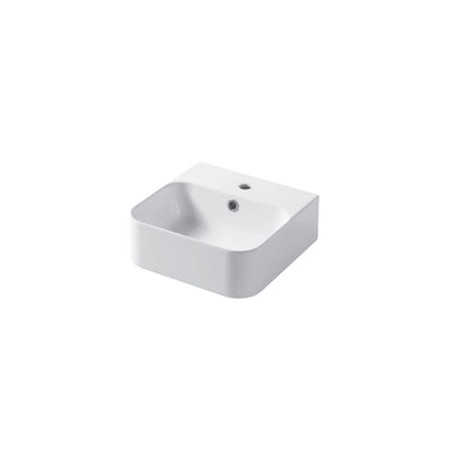 Lavabo mural/à poser mince 35x35 cm