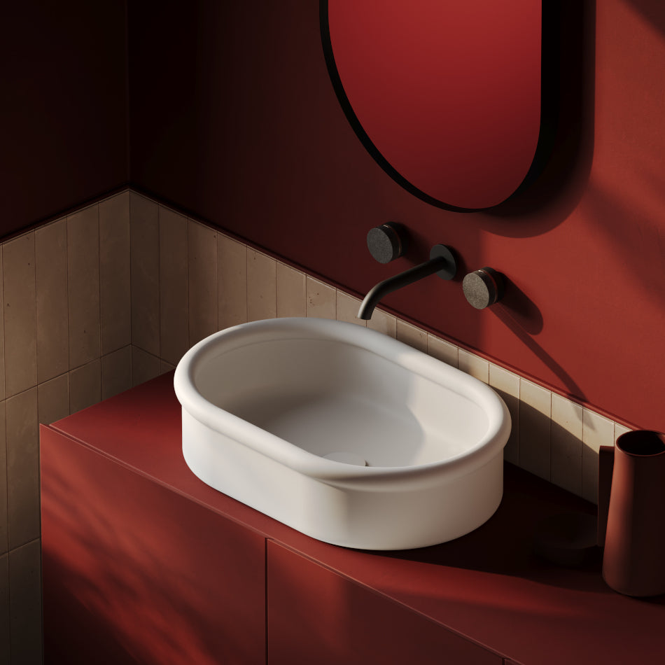 Lavabo Appoggio Ovale cm 60x40 Brera