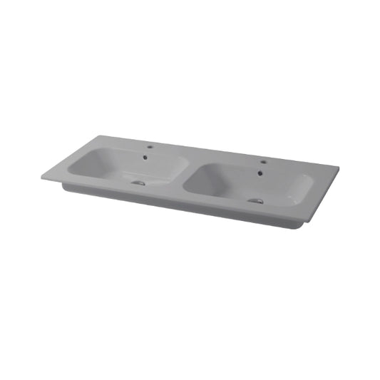 Console de vasque double encastrée Qubo Square 46 121x46 cm