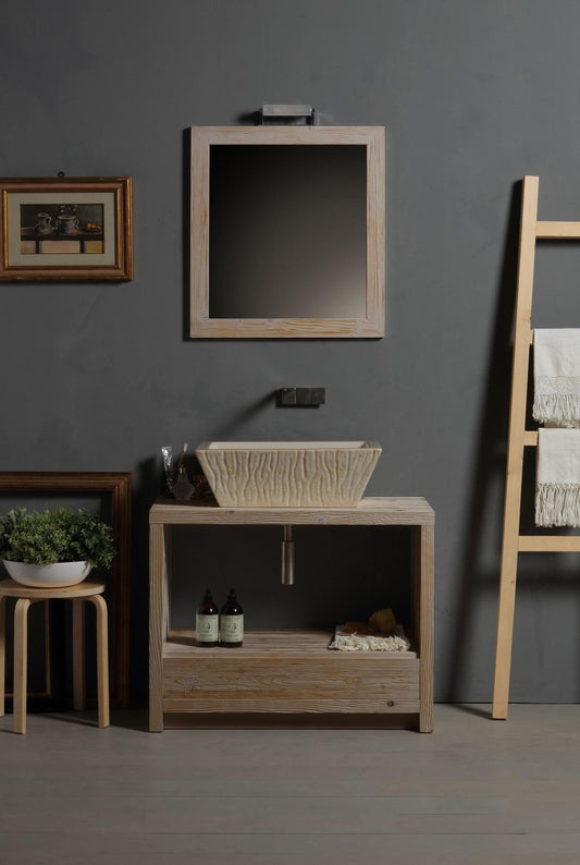 MEUBLE DE SOL EN BOIS AVEC TIROIR