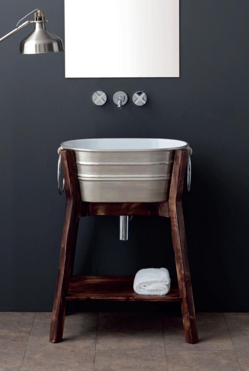 Lavabo Ovale Appoggio/Sospeso cm 60x40 Tinozza