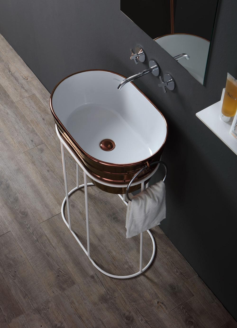 Lavabo Ovale Appoggio/Sospeso cm 60x40 Tinozza