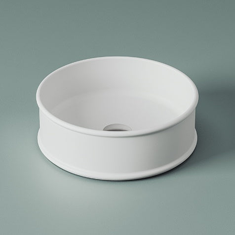 Composizione lavabo su struttura Vogue con griglia bianco opaco