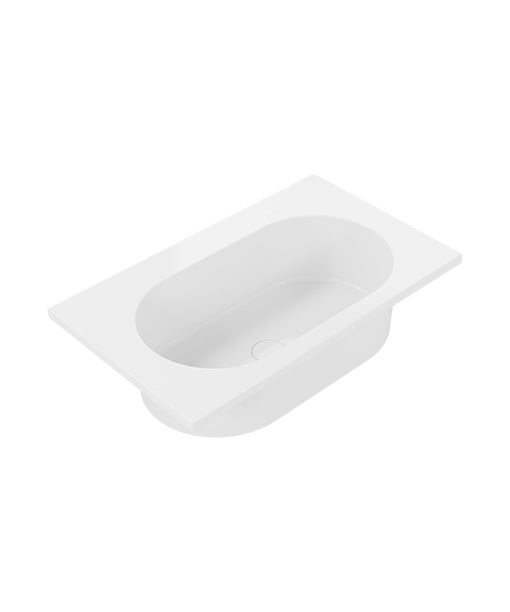 Lavabo incasso cm 80x48 senza foro rubinetteria Venti.26