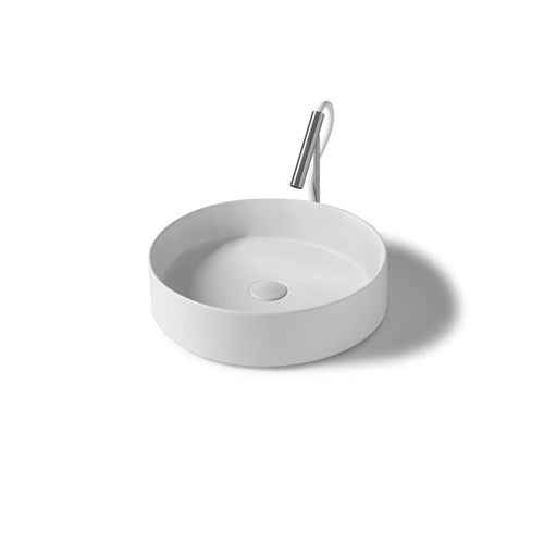 Lavabo rond de 38 cm à bords fins