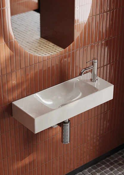 Lavabo suspendu 20 x 54 cm Brique
