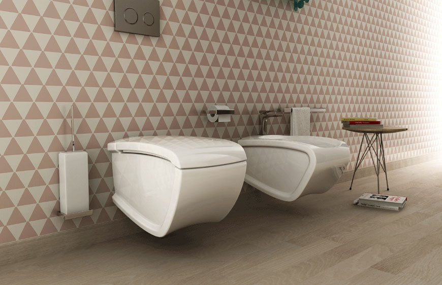 Toilettes suspendues Hi-Line avec bidet