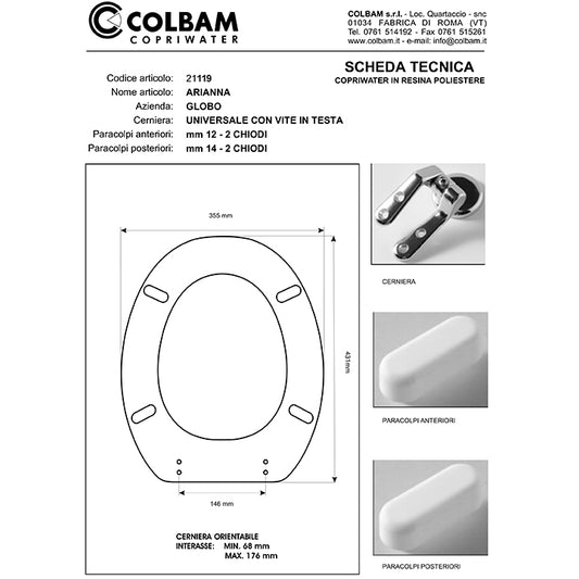 Copriwater Compatibile Arianna