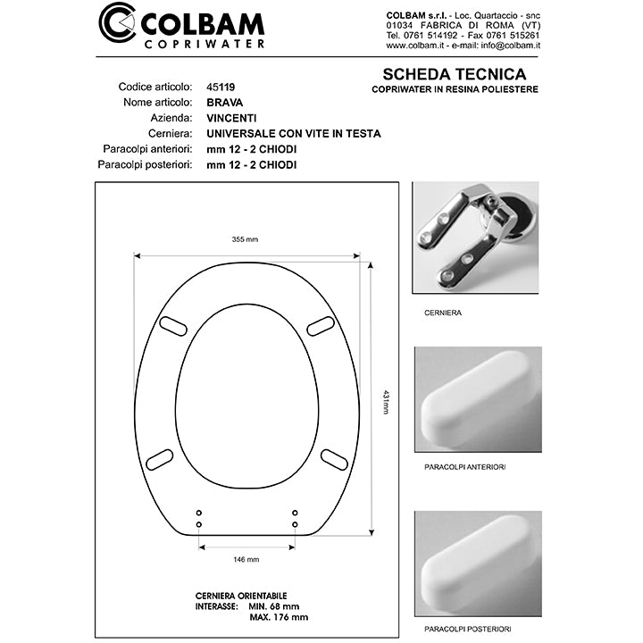 Copriwater Compatibile Brava