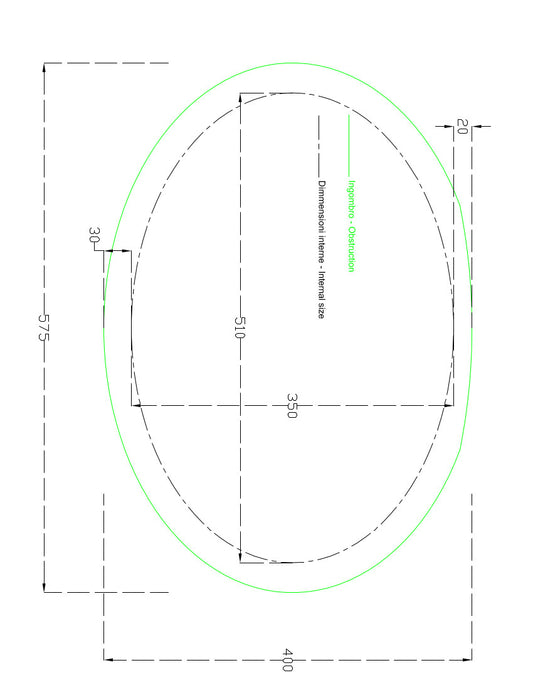 Évier sous plan 57x40 cm