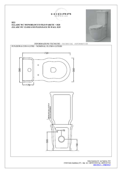 Toilettes monobloc suspendues Ellade
