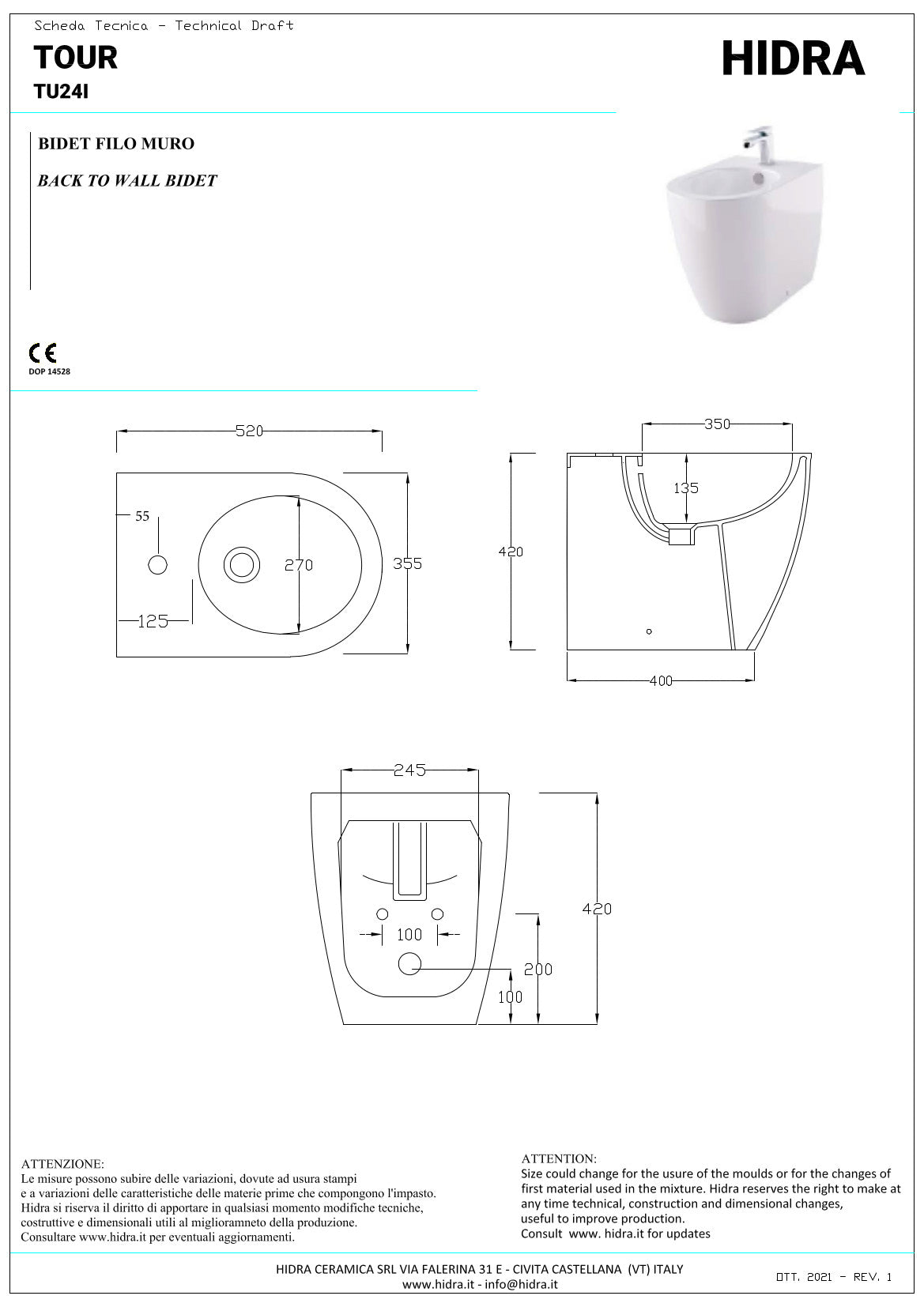 Bidet a terra Tour