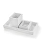 Set 3 pezzi, Porta Sapone, Bicchiere, Vassoio BeMood bianco