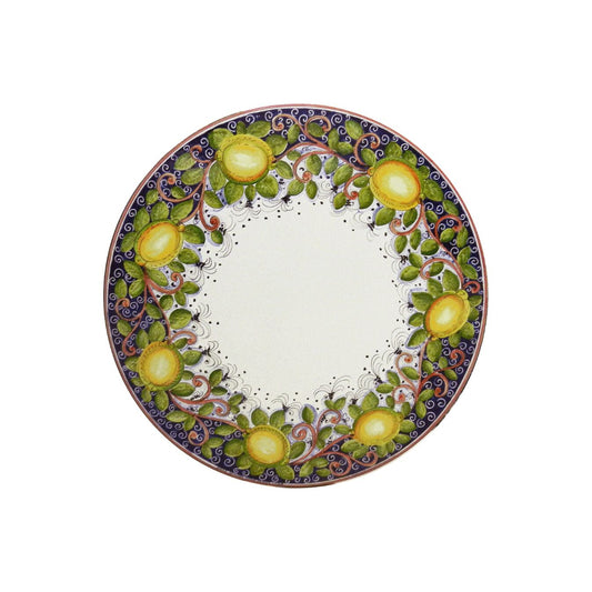 Table ronde en pierre de lave Citrons et Tournesols