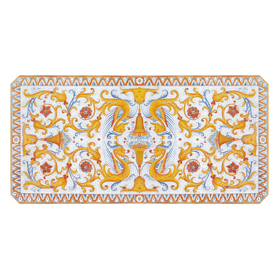 Table rectangulaire en pierre de lave Ricco Deruta Pieno