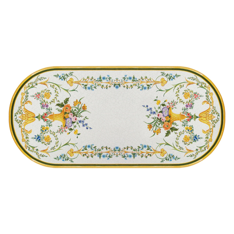 Table ovale anglaise en pierre de lave