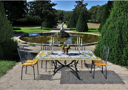 Table rectangulaire en pierre de lave Ricco Deruta Pieno