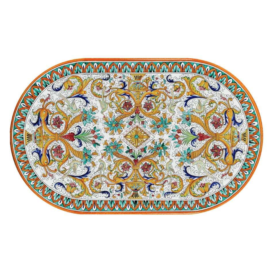 Table ovale anglaise en pierre de lave