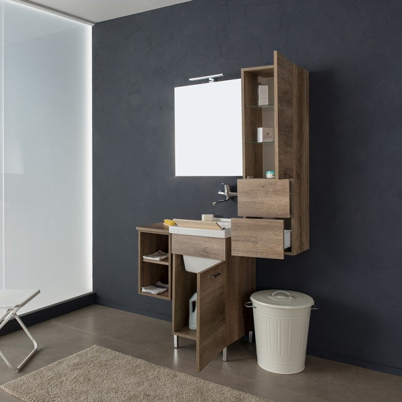 Ensemble buanderie Unika 110 cm avec lavabo modèle ONDA 45 x 50 
