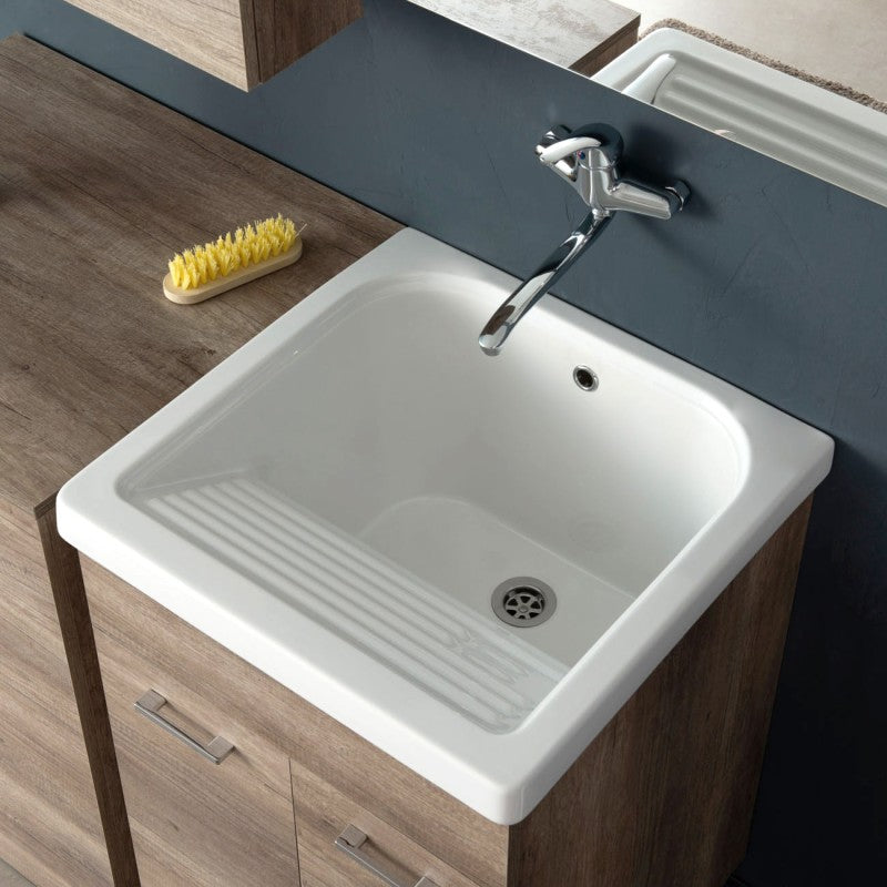 Ensemble buanderie Unika 130 cm avec meuble pour machine à laver 