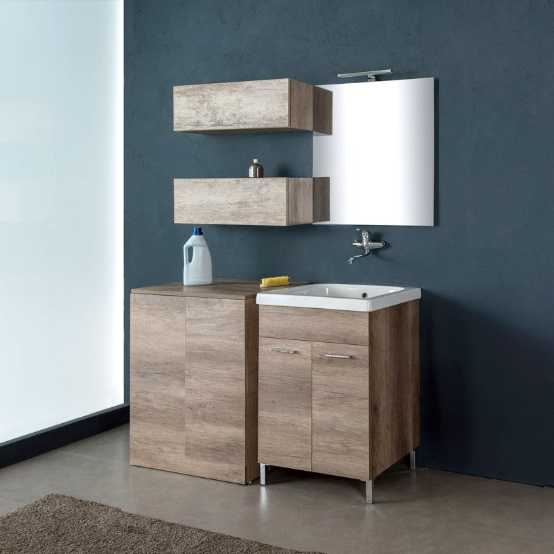 Ensemble buanderie Unika 130 cm avec meuble pour machine à laver 