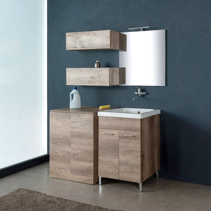 Ensemble buanderie Unika 130 cm avec meuble pour machine à laver 