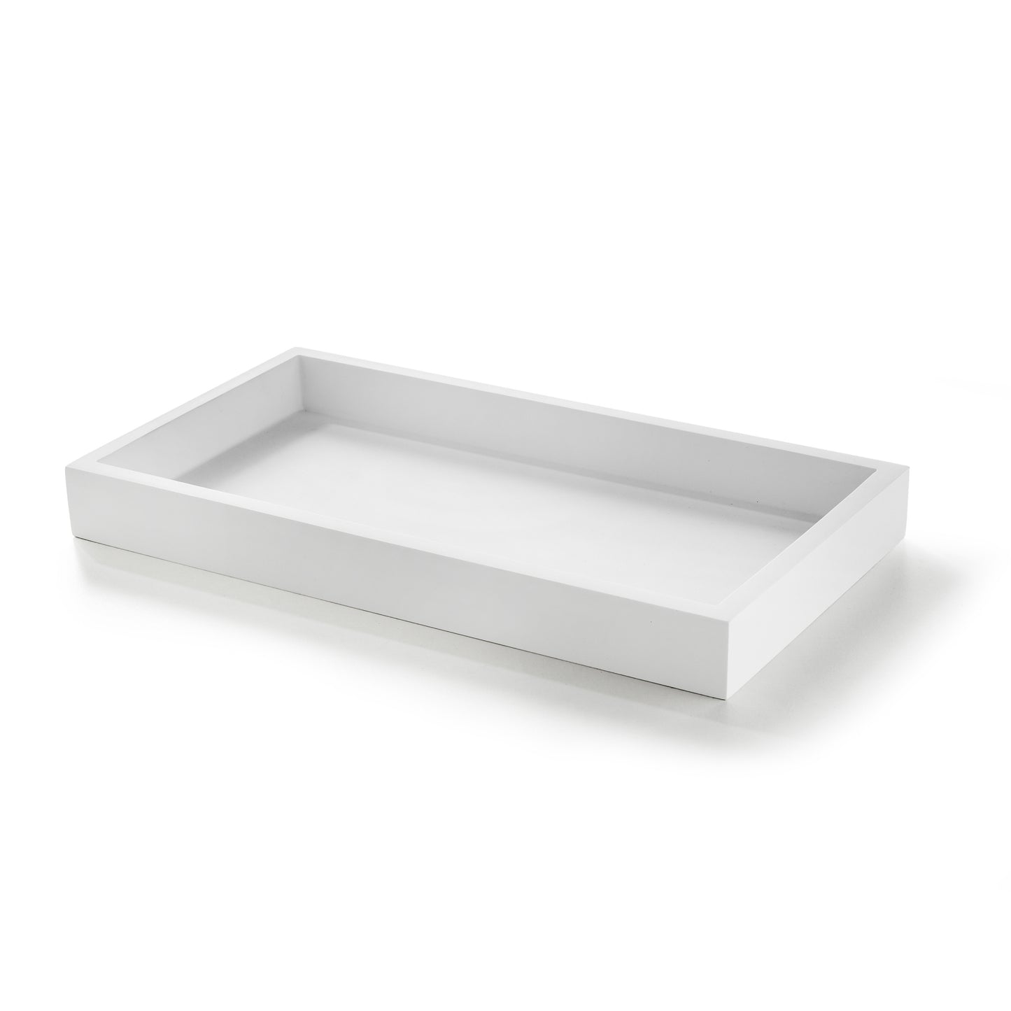 Set 4 pezzi, Bicchiere, Dispenser Sapone, Porta Saponetta, Vassoio BeMood bianco