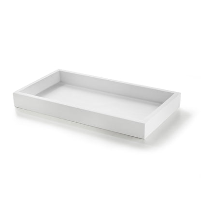 Set 4 pezzi, Bicchiere, Dispenser Sapone, Porta Saponetta, Vassoio BeMood bianco